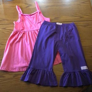 NWT Girls Ruffle Girl Capri ruffle outfit size 12